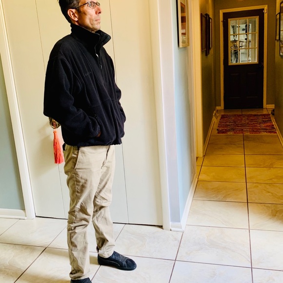 Vintage 90s Men’s Columbia Black Fleece Jacket M - Picture 2 of 7